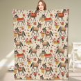 thumbnail image 1 of Rustic Donkey Blanket Colorful Floral Flowers Throw Blankets Gifts for Girls Boys Adults Lightweight Soft Fleece Cozy for Sofa Couch Bed Room Travel Birthday Farmhouse Decor 50x60in, 1 of 6