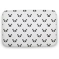 Rustic Doormat Panda Head Front Door Mat Coral Velvet Floor Rug Non