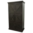 thumbnail image 1 of Rustic Double Door Armoire with Garmont Rod, Green, 1 of 1