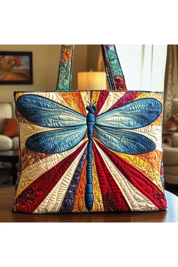 Rustic Dragonfly Quilted Tote Bag GFTONT1033