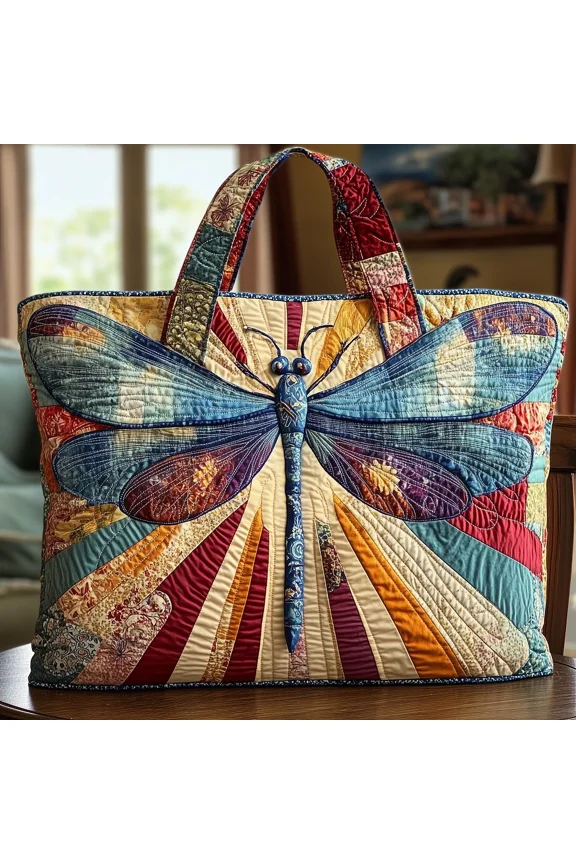 Rustic Dragonfly Quilted Tote Bag GFTONT1034