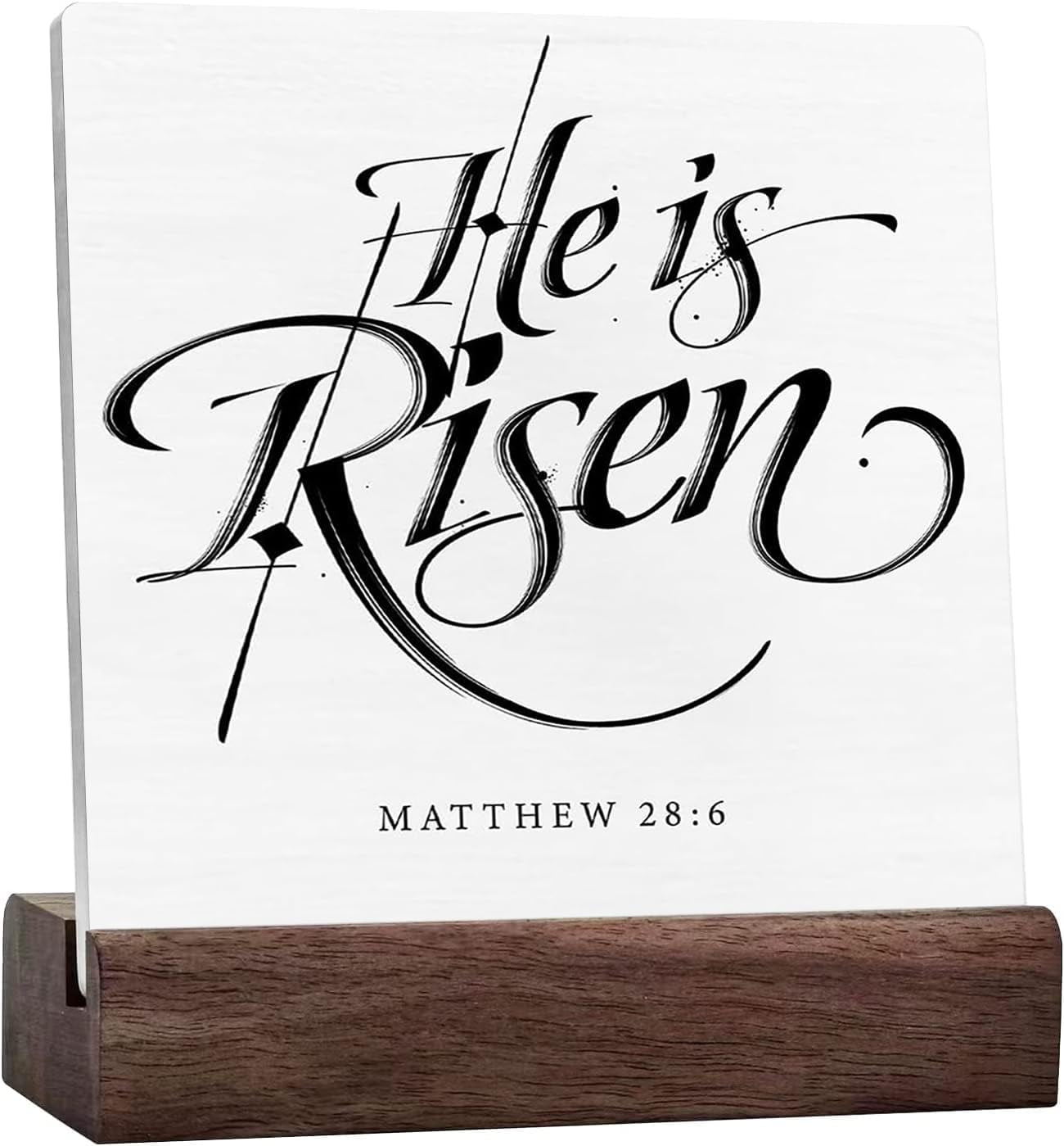 Rustic Easter Desk Decor Easter Decorations He Is Risen Christian Gift ...