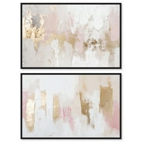Rustic Elegance Set Canvas Set of 2 Calming Wall Art by Art Remedy, Black Frame, 15 x 10