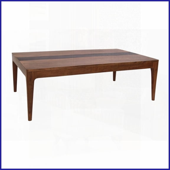 Rustic-Elegant Acacia Wood Coffee Table for Home, 70.9x35x30.3 Inch, Durable Live-Edge Design