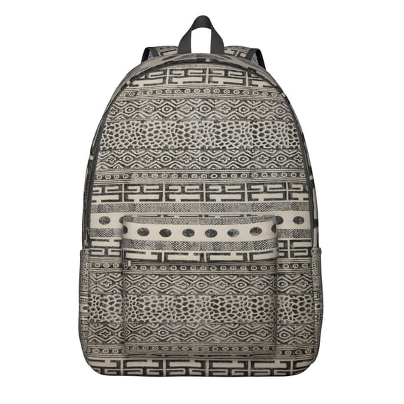 Rustic Ethnic School Backpack for Teens, Lightweight Travel Laptop Bag with Artistic Bohemian Details