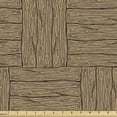 thumbnail image 1 of Ambesonne Rustic Fabric by the Yard Upholstery, Wooden Texture Motif, 2 Yards, Pale Brown Black, 1 of 4