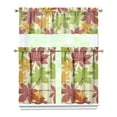 thumbnail image 1 of Rustic Fall Style Kitchen Curtains 3-Piece Set Turkey Design Thanksgiving Theme Window Treatment, 1 of 6