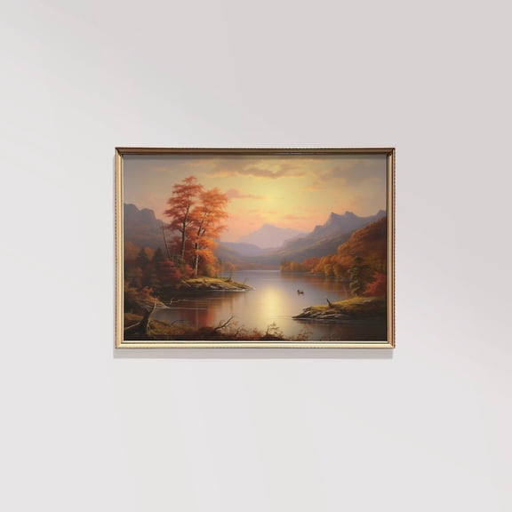 Rustic Fall Sunset Decor Fall Home Decor Fall Autumn Decor Vintage Autumn Landscape Sunrise Wall Art Mountain Art Autumn Poster Decor, Size 8x12 UNFFRAMED F03.1.8l915