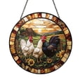 Rustic Farm Chicken Window Hanging – Glass Style Art - Walmart.com