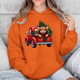 thumbnail image 1 of Rustic Farm Truck Christmas Cow Country Holiday Vintage Style Hoodie Shirt, up to size 5XL, 1 of 2