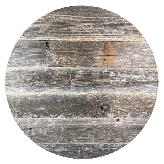 BARNWOODUSA 24” Rustic Round Wood Sign – Sturdy Wood Plaque in Natural Weathered Gray – Upcycled Wooden Craft Sign To Add Welcoming Touch – DIY Personalize Hanging Signs for Outside & Farmhouse Decor