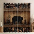 thumbnail image 1 of Rustic Farmhouse 30%-50% Blackout Curtains Country Cabin Bear Window Curtains 38"Wx54"L,Tree Branches Woodland Camo Hunting Wildlife Curtains & Drapes Men Camouflage Animal Curtains 2 Panels, 1 of 6
