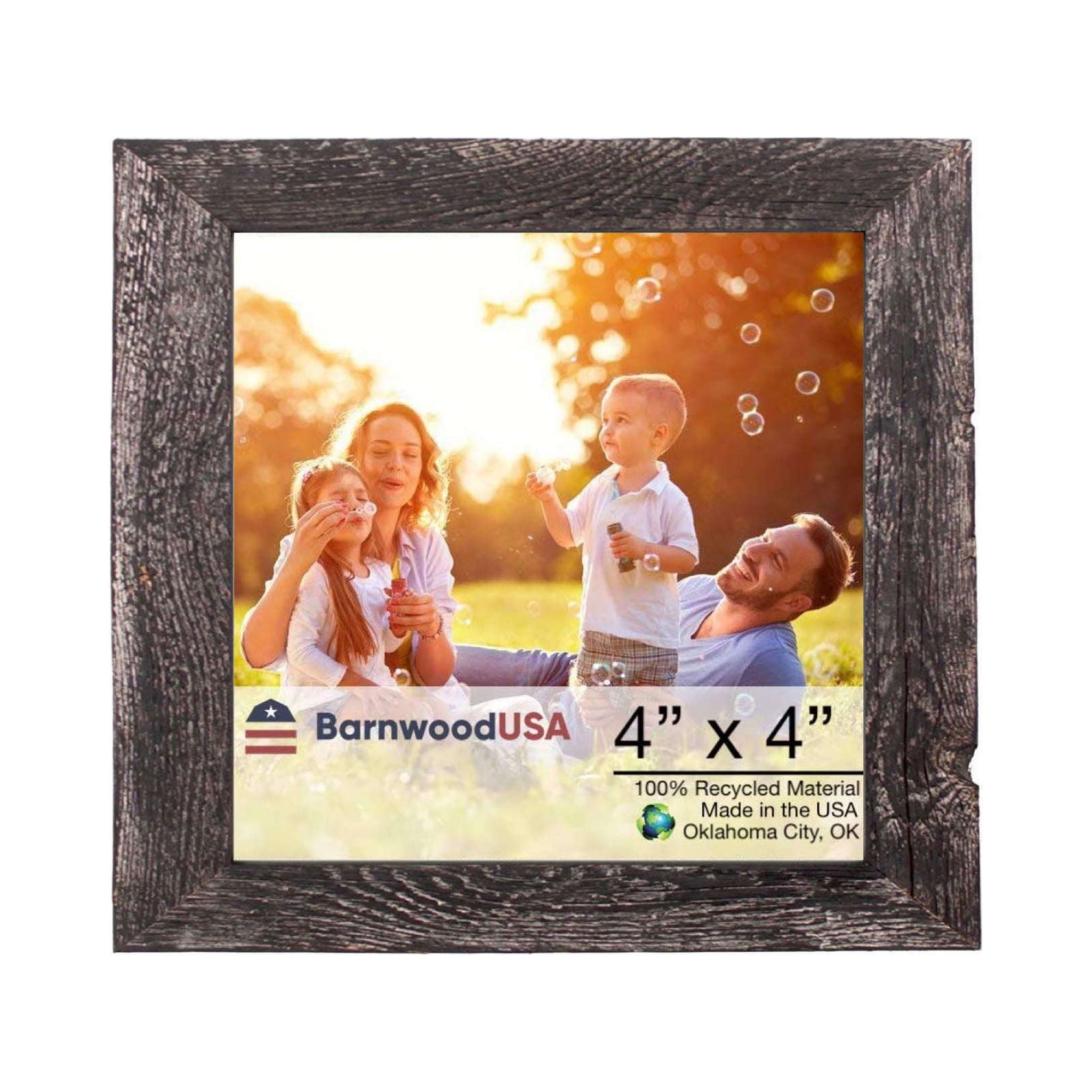 4” X 4” Rustic Farmhouse Rustic Black Wood Frame 4” X 4” Rustic Farmhouse Rustic Black Wood Frame