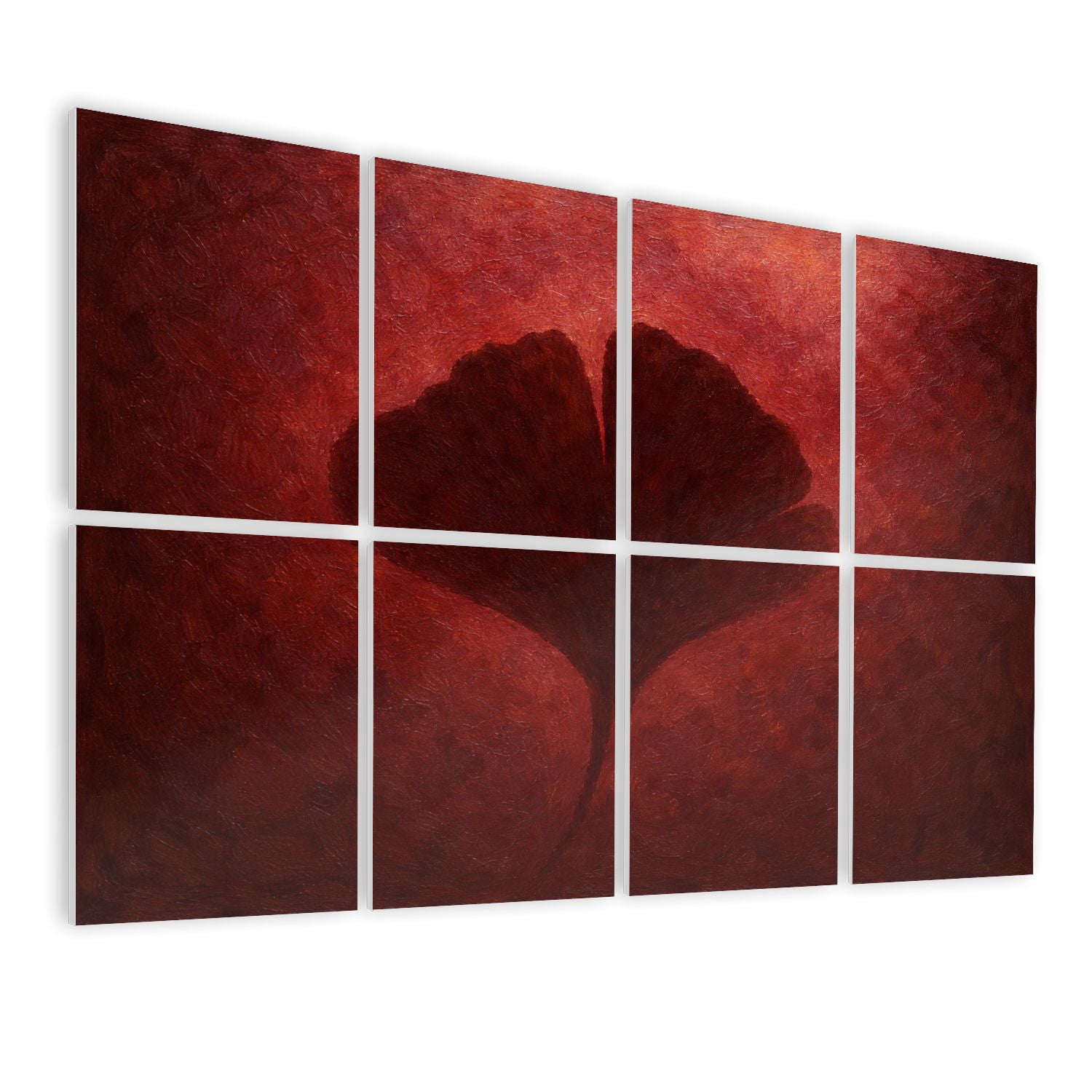 Rustic Farmhouse 8 Pack Art Acoustic Panels Sound Absorbing Burgundy metallic acrylic watercolor marble shiny Decorative Soundproof Wall Panels Self Adhesive for Nursery Game Room Bedroom 48"x32"