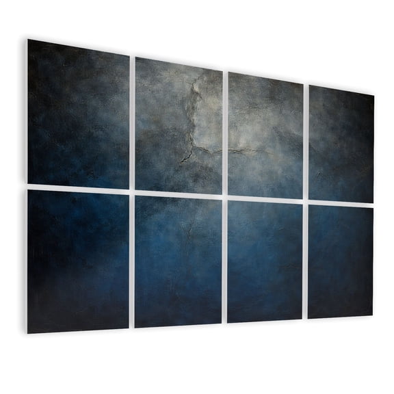 Rustic Farmhouse 8 Pack Art Acoustic Panels Sound Absorbing abstract grunge dark blue texture black white Decorative Soundproof Wall Panels Self Adhesive for Nursery Game Room Bedroom 48"x32"