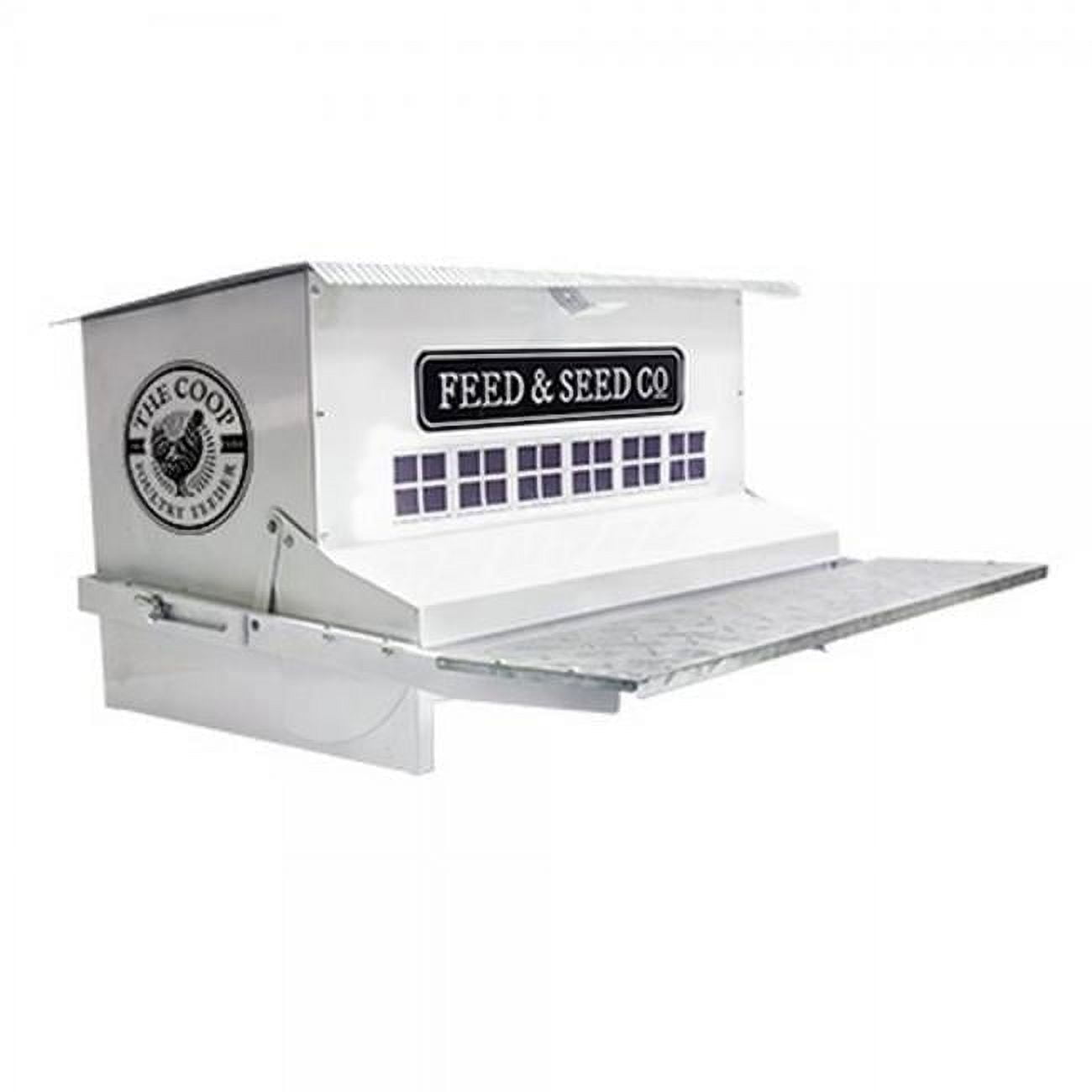 Large White Metal Rustic Farmhouse Chicken Feeder