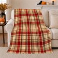 thumbnail image 1 of Rustic Farmhouse Autumn Plaid, Festive autumn celebration Scene, Warm Flannel Blanket for Ranch House and Living Room with Detailed Artwork, Art Lovers autumn celebration Gift, Festive Home Decor, 1 of 9