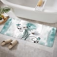 thumbnail image 1 of Rustic Farmhouse Bath Mat, Farm Teal Daisy Floral Flowers Butterfly Country Wooden Bath Rug for Bathroom, Grey White Bath Mat Soft Non Slip Bath Rugs, 16X48IN, 1 of 5