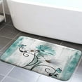 thumbnail image 1 of Rustic Farmhouse Bath Mat, Farm Teal Daisy Floral Flowers Butterfly Country Wooden Bath Rug for Bathroom, Grey White Bath Mat Soft Non Slip Bath Rugs, 17X29IN, 1 of 6