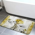 thumbnail image 1 of Rustic Farmhouse Bath Mat, Farm Yellow Daisy Floral Flowers Butterfly Country Wooden Bath Rug for Bathroom, Grey White Bath Mat Soft Non Slip Bath Rugs, 16X24IN, 1 of 6