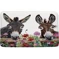 thumbnail image 1 of Rustic Farmhouse Bath Mat Funny Donkey Wildflower Blossom Farm Animal Retro Country Bathroom Kitchen Rugs,16x48 Inch, 1 of 2