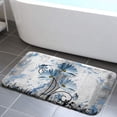 thumbnail image 1 of Rustic Farmhouse Bath Rug, Farm Blue Grey Daisy Floral Flowers and Butterfly on Country Wooden Bath Mat, Gray White Navy Blue Kitchen Rug Floor Mat Soft Non Slip Runner Carpet Indoor Doormat 17X29IN, 1 of 3
