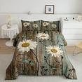 Rustic Farmhouse Bedding Set Teal Country Wooden Barn Door Down