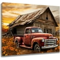 thumbnail image 1 of Rustic Farmhouse Canvas Wall Art Old Car and Cattle with Barn Framed Canvas Art Farm Cow and Sunflowers Canvas Wall Art Decor for Living Room Brown Bedroom Bathroom Decor, 16 x 12 inch, 1 of 6