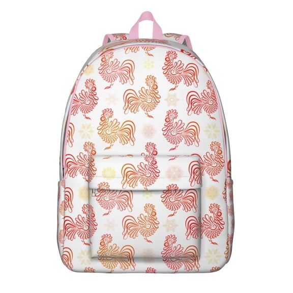 Rustic Farmhouse Chicken Print Travel Backpack – Comfortable Carrying Vintage Backpack with Durable Oxford Material and Anti-theft Multifunctional Design for Daily Commuting and Outdoor Activities