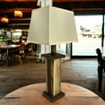 thumbnail image 1 of Rustic Farmhouse Cordless Battery-Powered Live Edge Wood LED Table Lamp, 1 of 7