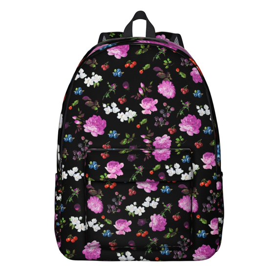 Rustic Farmhouse Floral Backpack – Autumn Leaves and Bloom Pattern, Oxford Durable Material, Anti-theft Design, Ideal for Daily Use and Short Trips