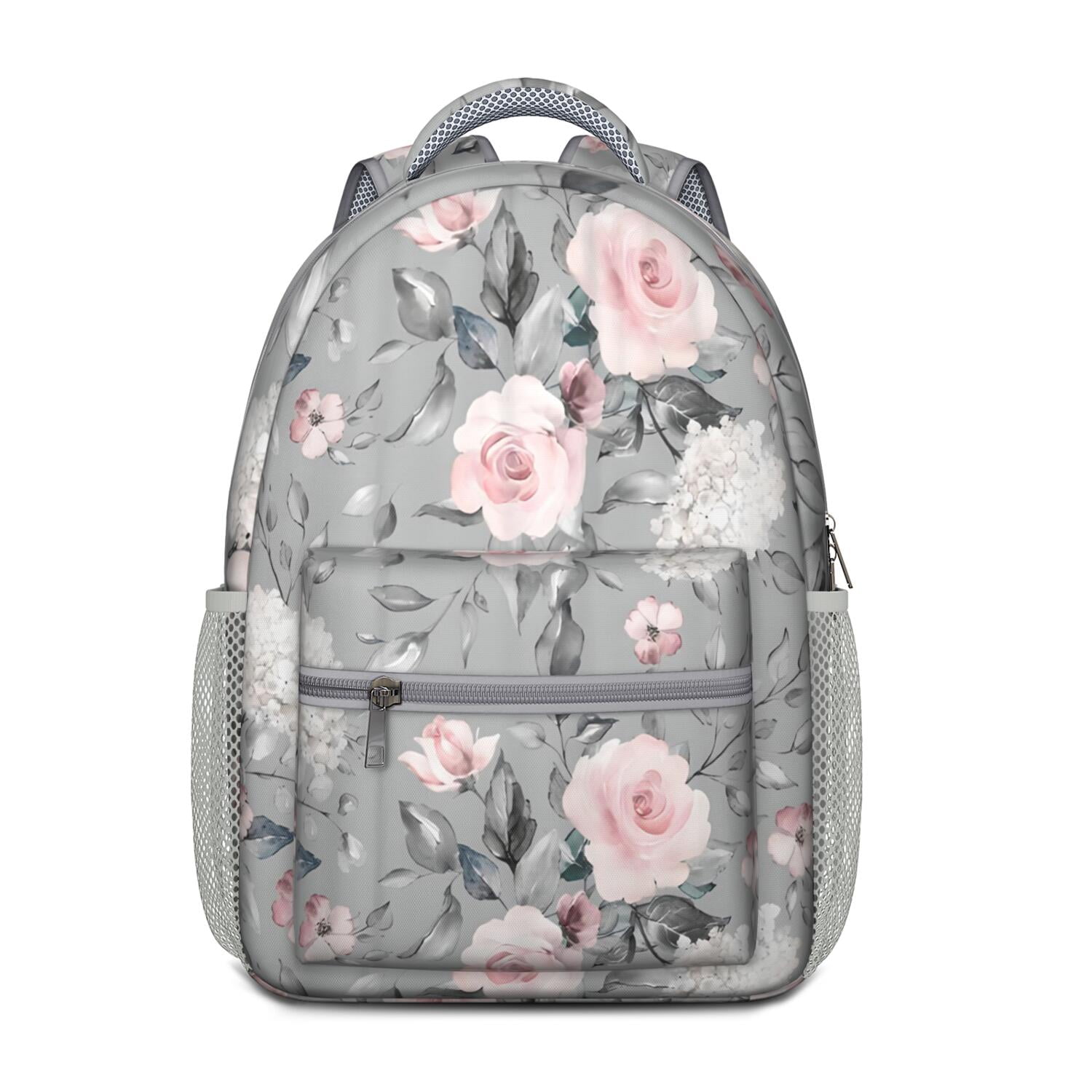 Rustic Farmhouse Floral Print Backpack - Breathable Student Backpack with Spinal Support