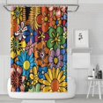 thumbnail image 1 of Rustic Farmhouse Floral Shower Curtain 72x72, Quick-Dry Polyester, Country Bloom and Wildflower Design, 1 of 5