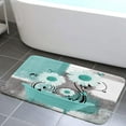 thumbnail image 1 of Rustic Farmhouse Flower Bath Rugs, Farm Green Daisy Floral Butterfly Country Bath Mat for Bathroom, Green Grey White Bath Mat Flannel Non Slip Mat Rug 17X29in, 1 of 3