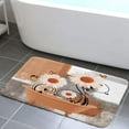 thumbnail image 1 of Rustic Farmhouse Flower Bath Rugs, Farm Orange Daisy Floral Butterfly Country Bath Mat for Bathroom, Grey White Bath Mat Flannel Non Slip Mat Rug 17X29in, 1 of 3