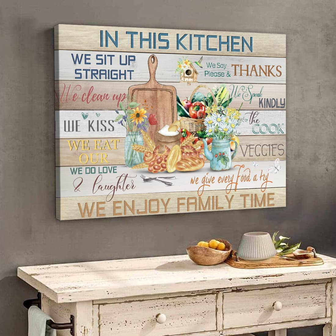 Curated visual reference: Fresh Look at Rustic Farmhouse Kitchen Wall Decor Sunflower Cow Canvas Pictures