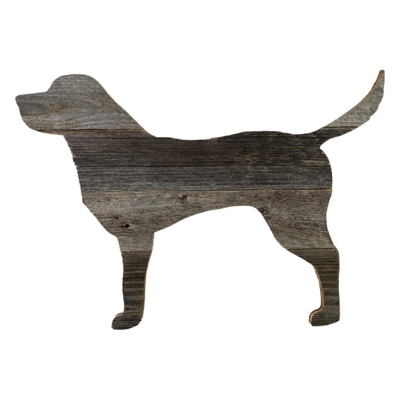 Labrador Retriever Wood Dog Silhouette, Reclaimed Wood Labrador Cutout, Extra Large 24 Inches, Weathered Gray, Ready to Display by BarnwoodUSA