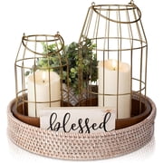 Rustic Farmhouse Lantern Decor Set of 2 - Stylish Decorative Lanterns