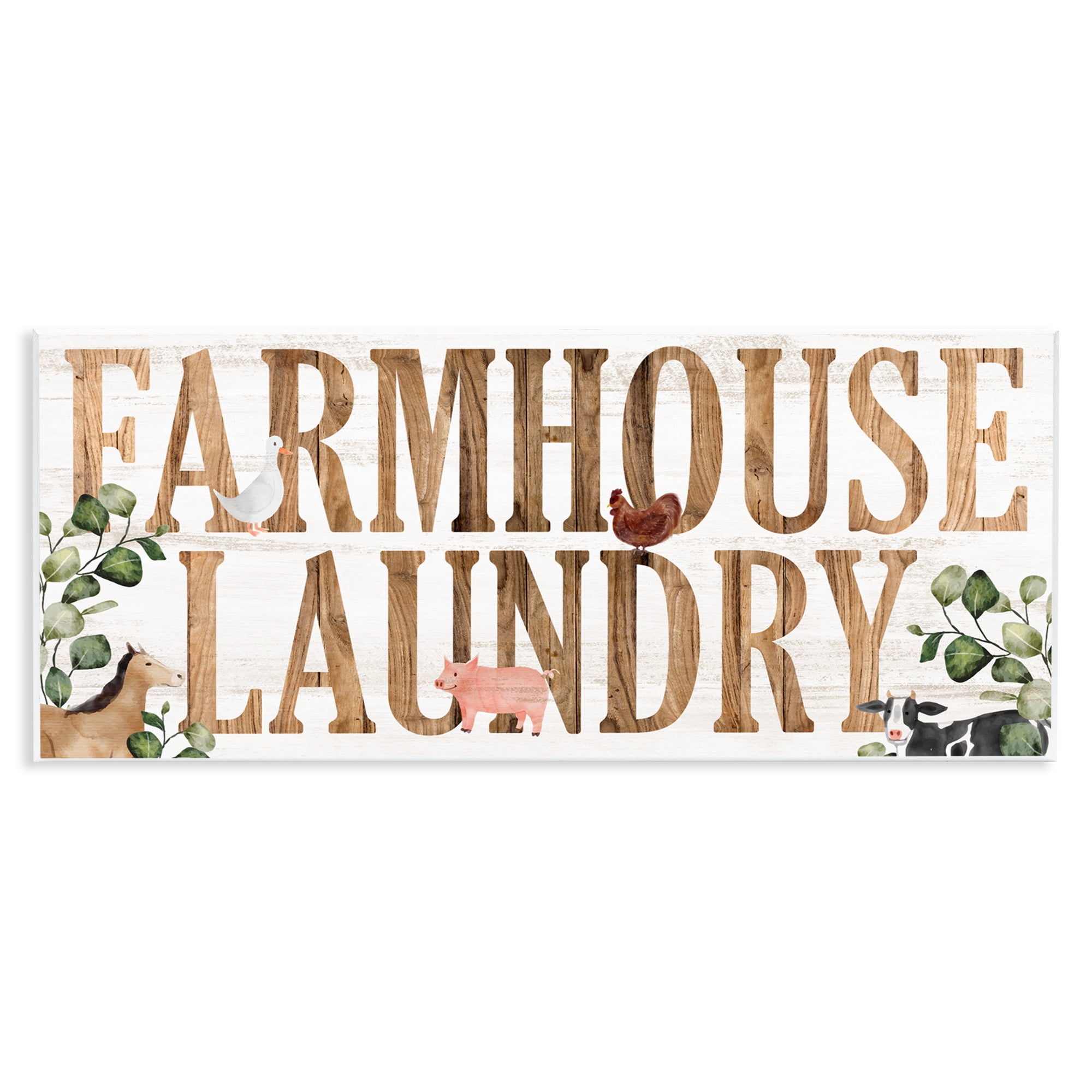 Rustic Farmhouse Laundry Wall Plaque Art, design by Kim Allen