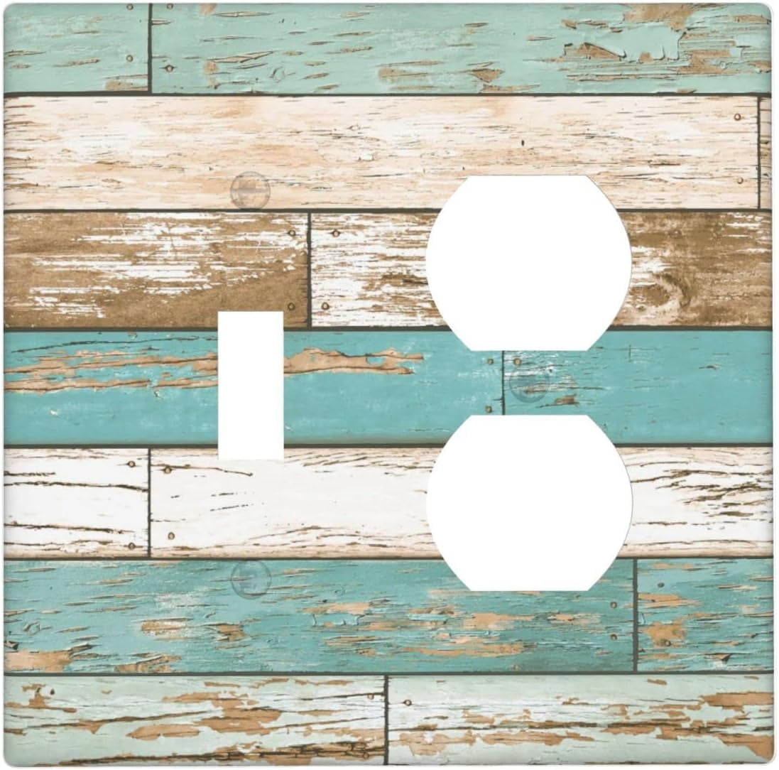 Rustic Farmhouse Light Switch Cover 1 Gang Wall Plate Rocker Switch ...