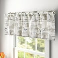 thumbnail image 1 of Rustic Farmhouse Linen Kitchen Valances for Windows Living Room Bedroom Bathroom 18’’L x 52’’W Rod Pocket, Light Filtering Vintage Country Cottage Farm Valances Curtain Topper in Beige/Gray, 1 of 6