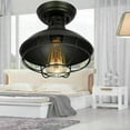 thumbnail image 1 of Rustic Farmhouse Metal Cage Ceiling Light Semi Flush Mount Pendant Lamp Fixture!, 1 of 9