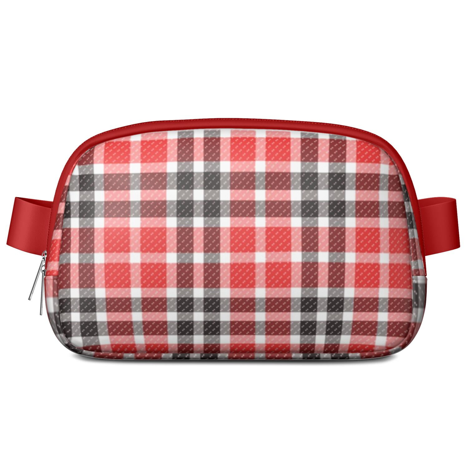 Rustic Farmhouse Plaid Fanny Pack – Classic Checkered Belt Bag with Geometric Retro Feel