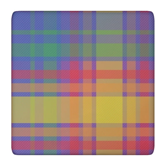 Rustic Farmhouse Plaid Print Elastic Tablecloth - Snug Fit Square Cover, Soft & Durable - Great for Events & Catering