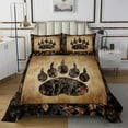 thumbnail image 1 of Rustic Farmhouse Quilt Sets Twin Camo Bear Paw Bedspread Set Woodland Hunting Camouflage Animal Coverlet Set Adults Men,Retro Cabin Wildlife Bedding Set Room Decor, 1 of 5