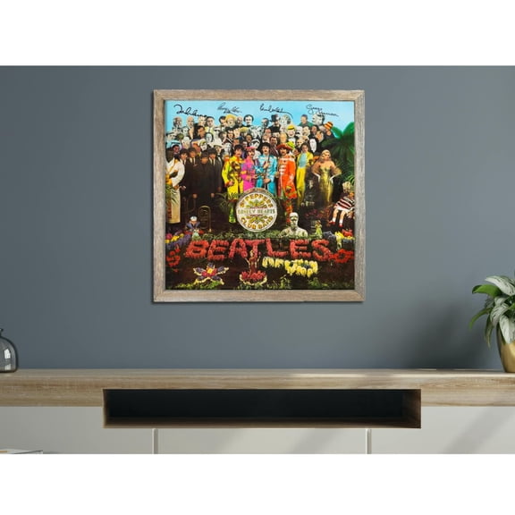 BARNWOODUSA Record Album Frame 12.5x12.5 Accommodates Standard 12 Inch Single LP's & Double LP's Free Standing/Wall Hanging Weathered Gray