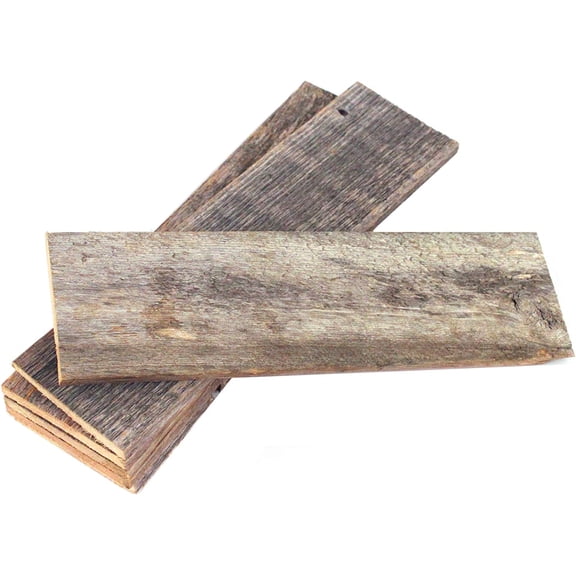 Rustic Farmhouse Reclaimed Bundle 12 inch Plank Wall Panels RemodelingDIY Repurposed Decoration Shiplap Natural Weathered Gray Pack of 6 Planks
