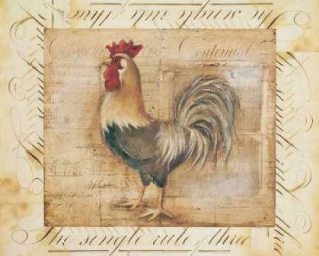 Rustic Farmhouse Rooster II Canvas Art - Kimberly Poloson (20 x 24)