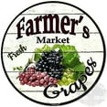 thumbnail image 1 of Rustic Farmhouse Round Metal Sign Farmers Market Fresh Grapes Sign Retro Kitchen Decor Wall Door Hanger Decor Sign Diameter 12, 1 of 4