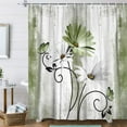 thumbnail image 1 of Rustic Farmhouse Shower Curtain Bath Curtain Liner Set with 12 Pcs Hooks Farm Teal Daisy Floral Flowers Butterfly Country Shower Curtains for Bathroom, 1 of 9